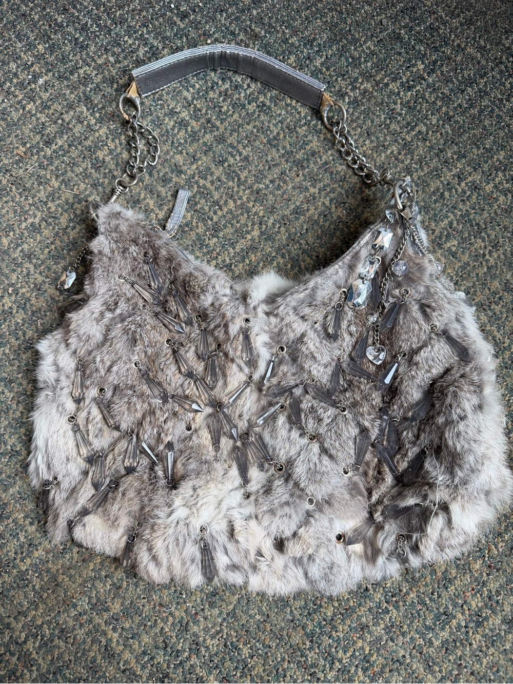 Fur Beaded Bag